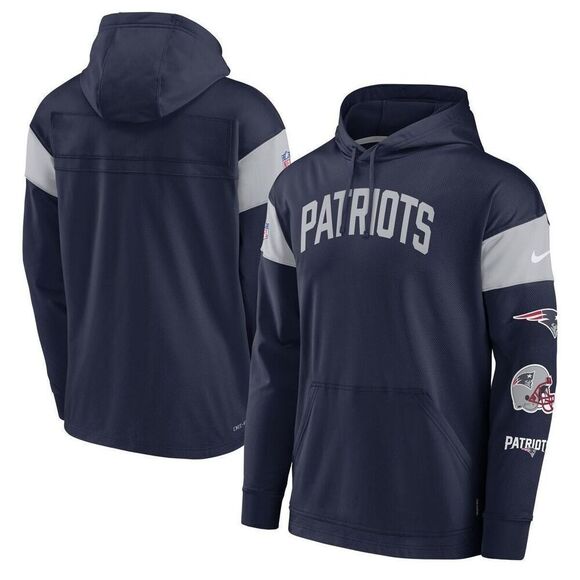 Nike NS53-447M Men Sz XL Navy On-Field Apparel New England Patriots Hoodie - Picture 12 of 12